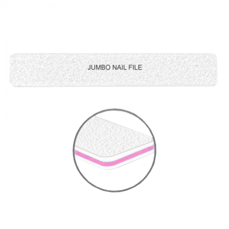 Cre8tion Nail Files JUMBO WHITE Sand, Grit 80.100, 30pks/case, 50pcs/pack, 07015